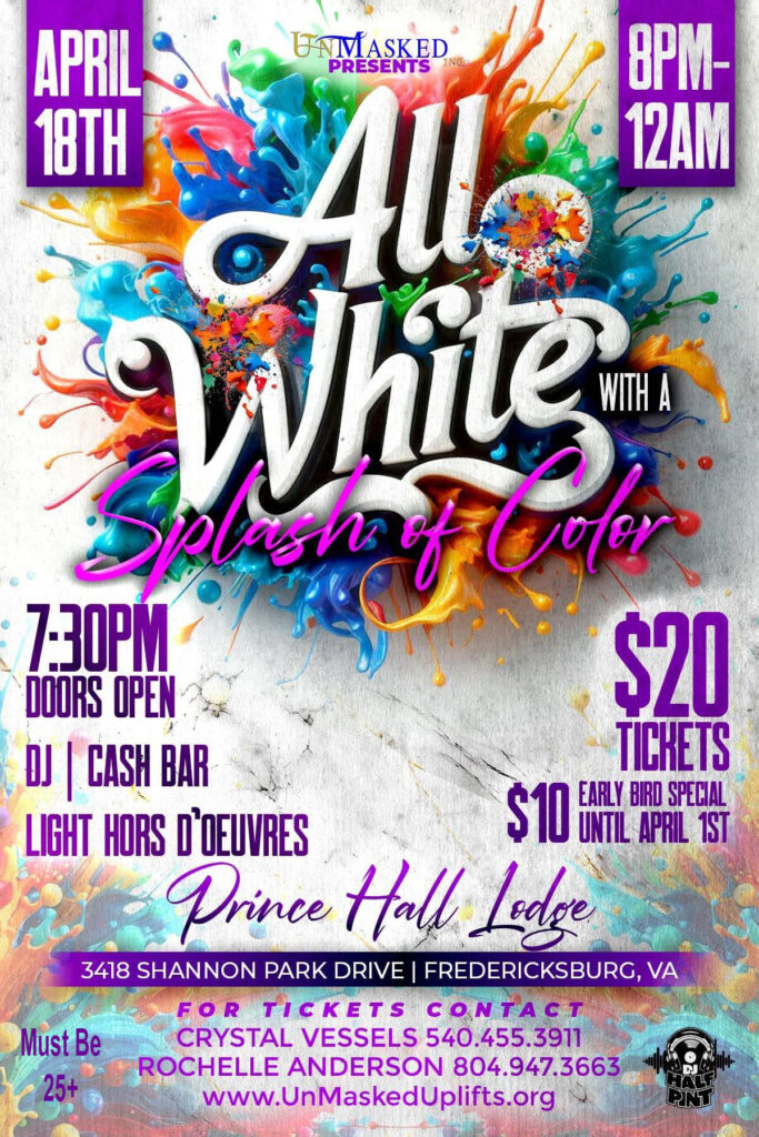 UnMasked All White Splash of Color 2026